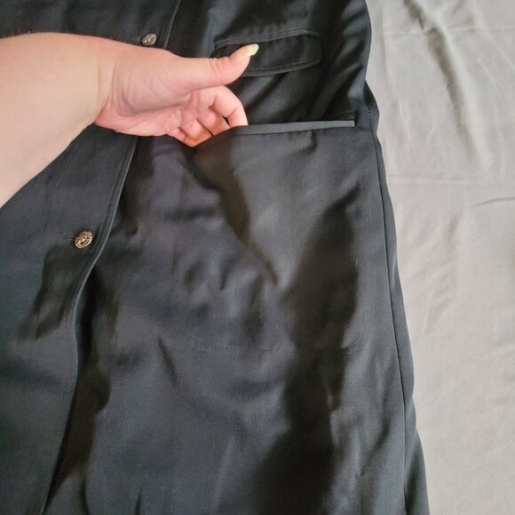 Hilary Radley Trench Coat Womens 4 Black Wool Business Casual Canadian Jacket - Picture 11 of 16